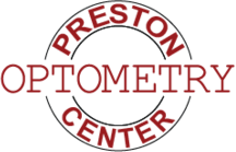 A red circle with the words preston center in it.